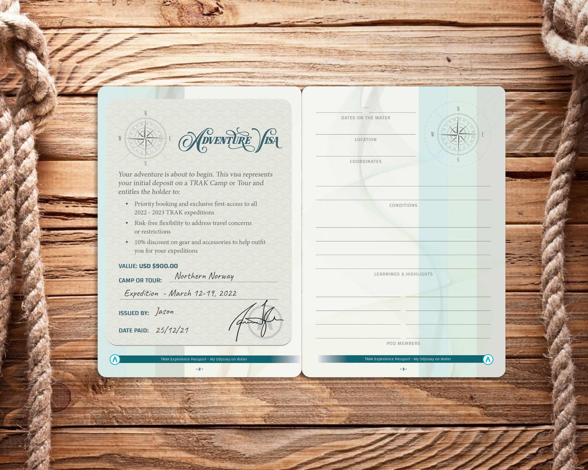 TRAK Experience Passport