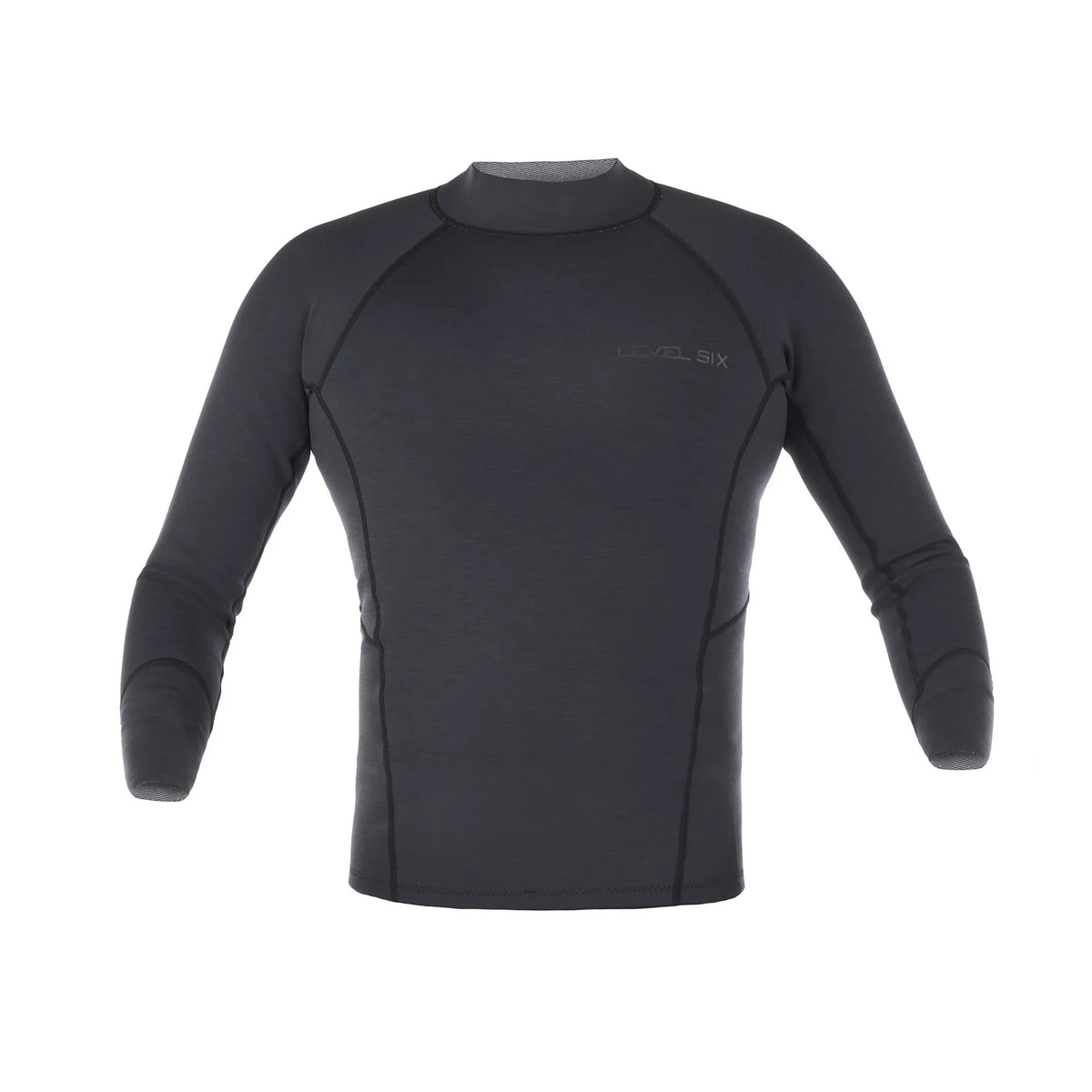Jericho Long Sleeve Neoprene Top — Black Heather#color_black-heather
