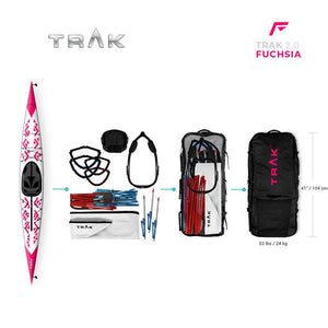 TRAK 2.0 Fuchsia Kayak w/ Basics Kit and 4pc Paddle Deposit ($1,649.50)  - $3,299